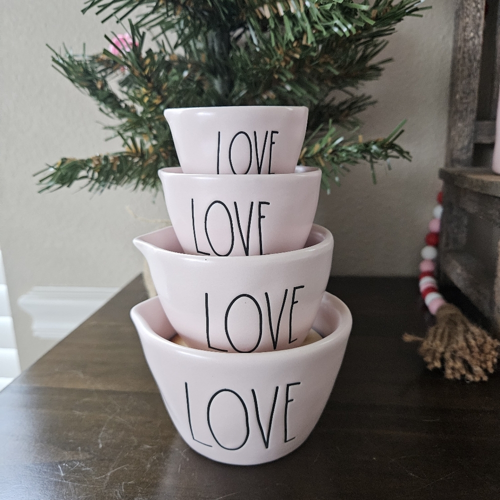 Rae Dunn Pink Love Measuring Cups